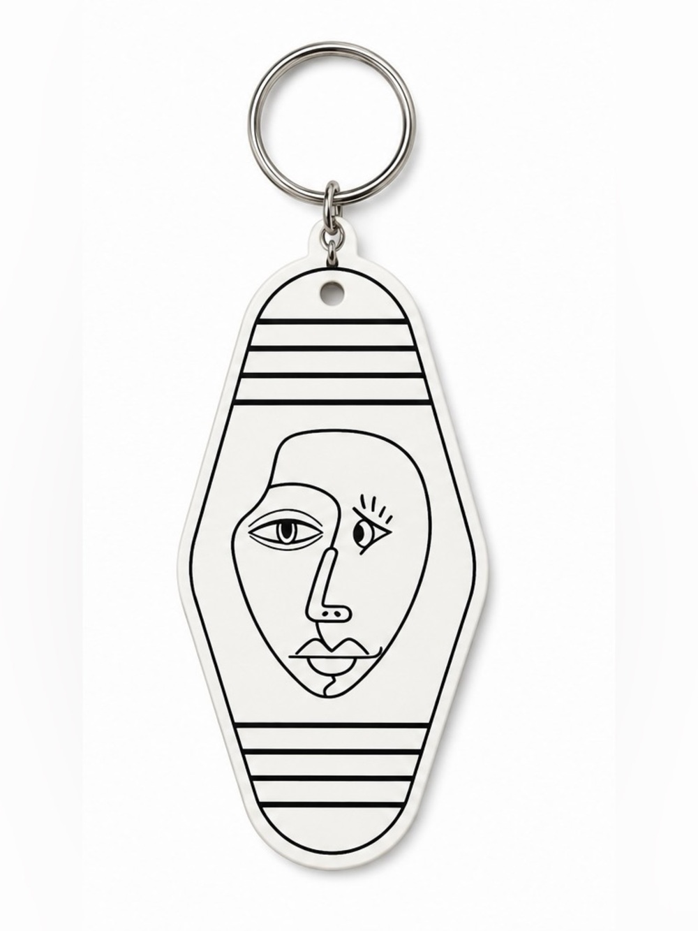 2/$25 Picasso Inspired Motel Keychain 3D Printed Retro Key Tag
